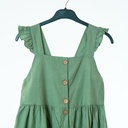 7021-Robe lin vert