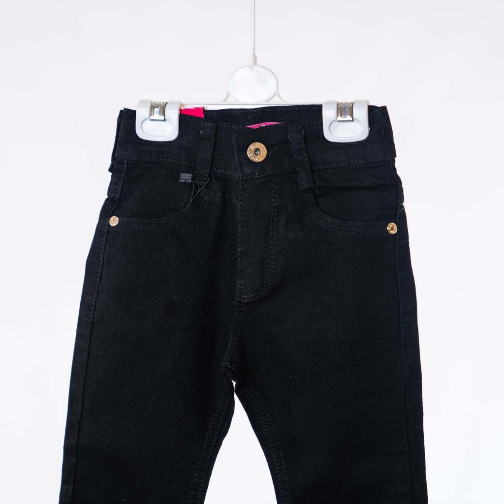 4015 Pantalon jean bas large noir 