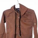 0303 Chemise capuche marron 