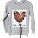 6040 Pull capuche gris coeur 