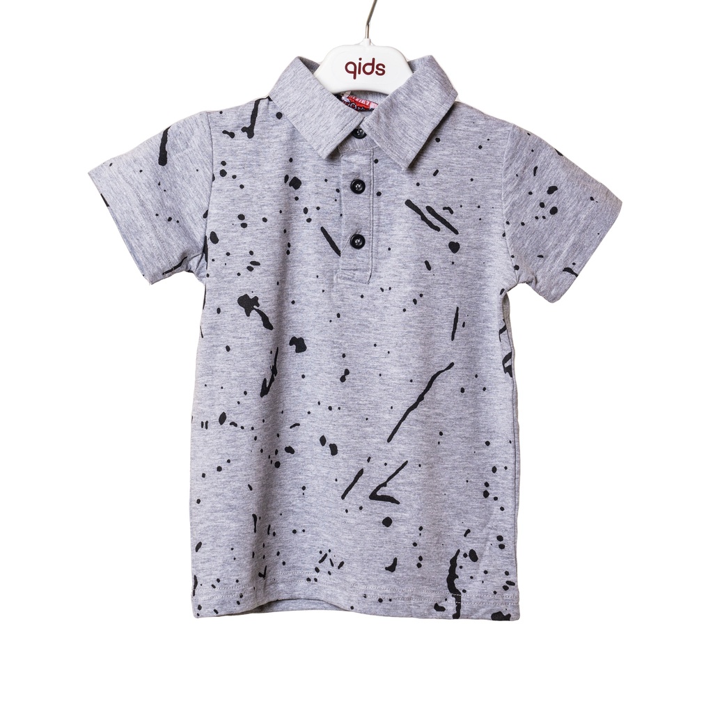 6204 Polo gris noir