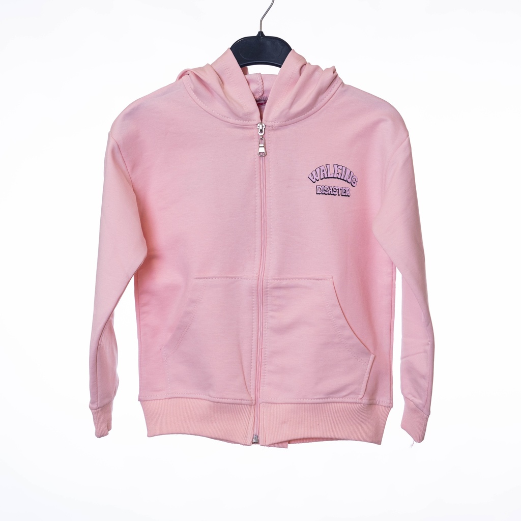 6921 Pull capuche rose fille 
