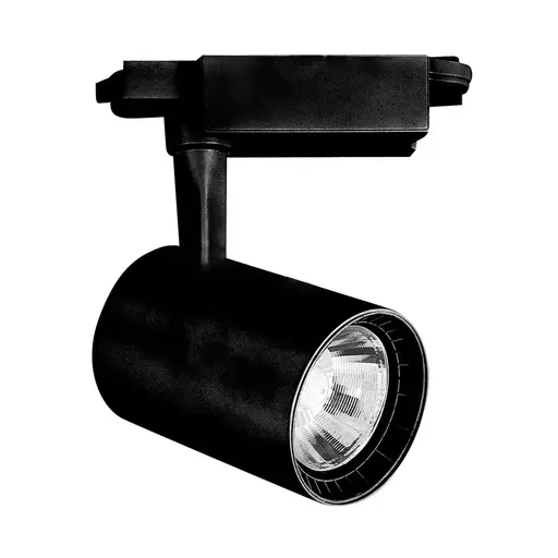  Spot LED 20W noir pour rail électrique Lumière Blanche Naturelle
