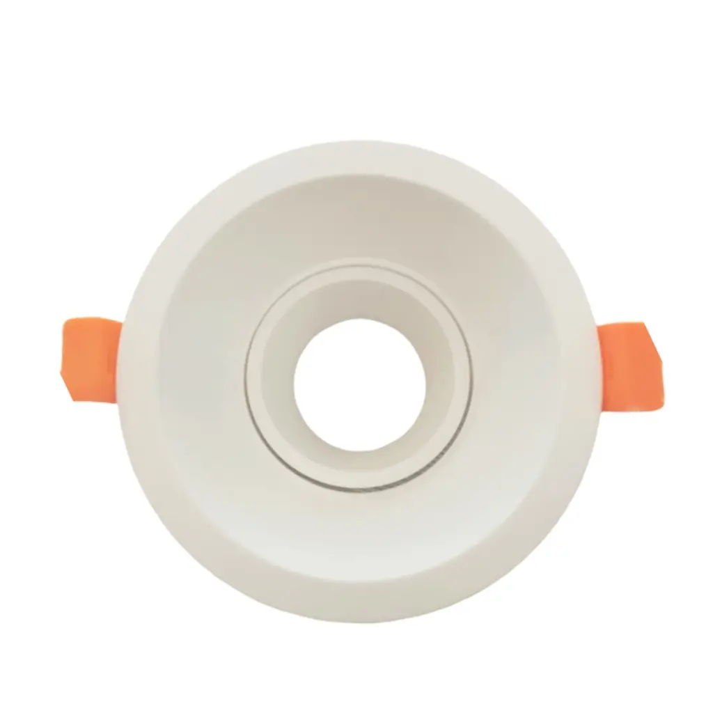  Spot Encastré GU10 Orientable Rond Blanc Ø10cm 